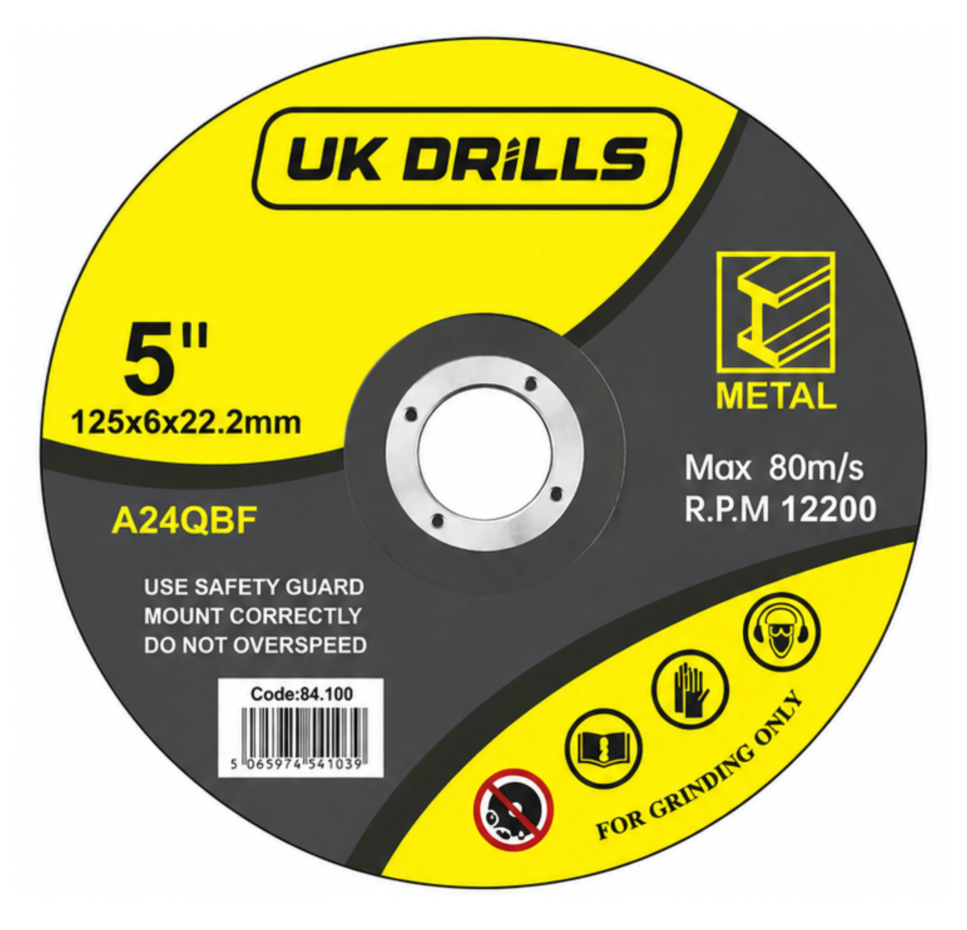 Metal Grinding Discs - 100 Pack