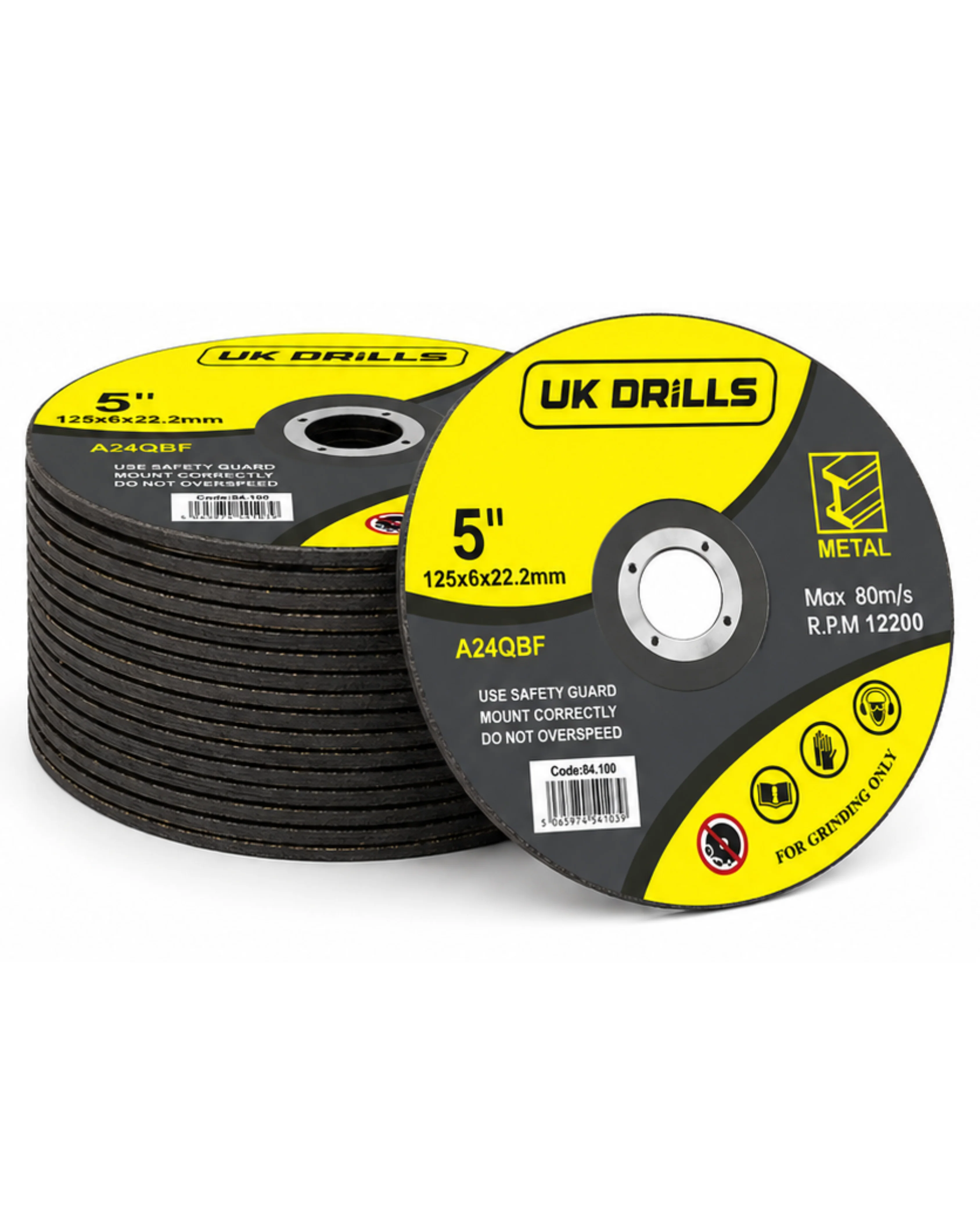 Metal Grinding Discs - 100 Pack - Image 2